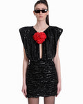 Rosette Noir Dress