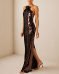 Floral-appliqué Dress