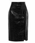 Croc Midi Skirt