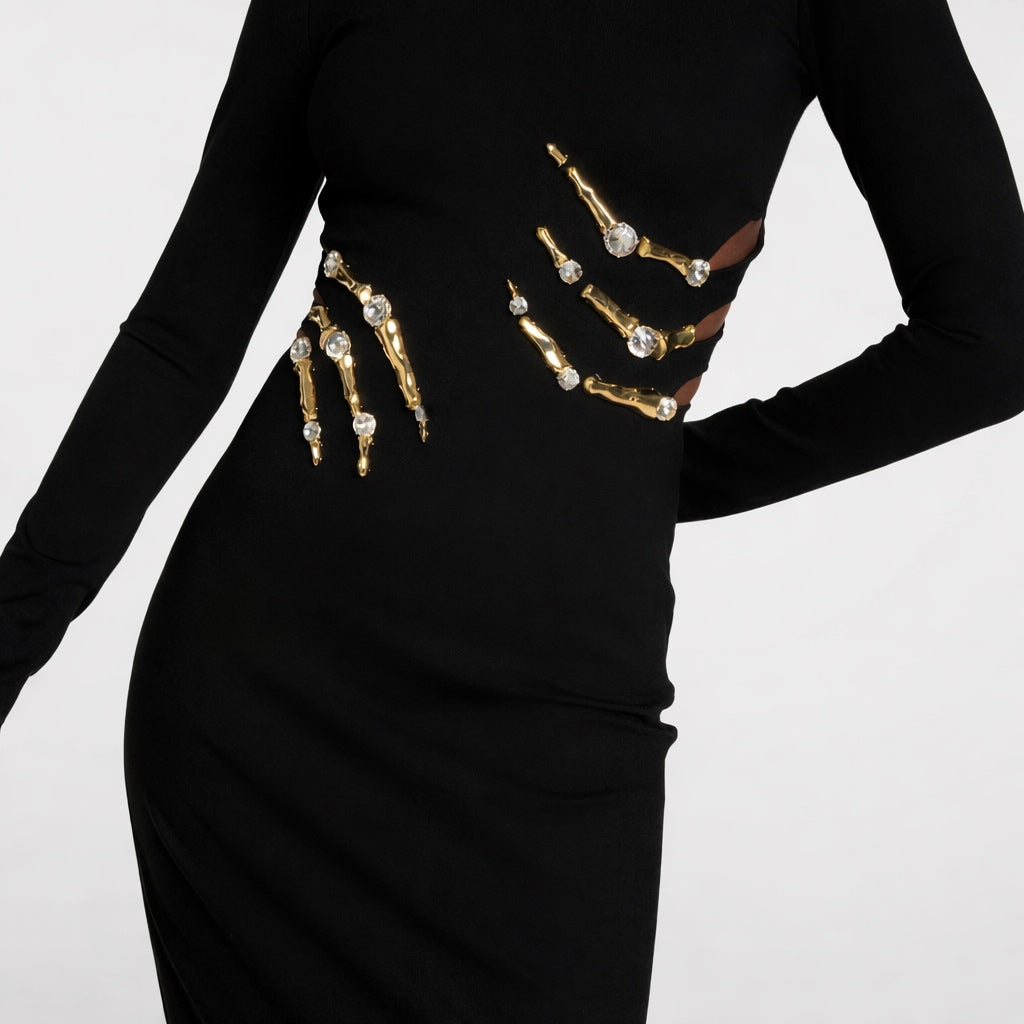 Crystal Cutout Dress