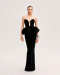 Peplum Velvet Dress