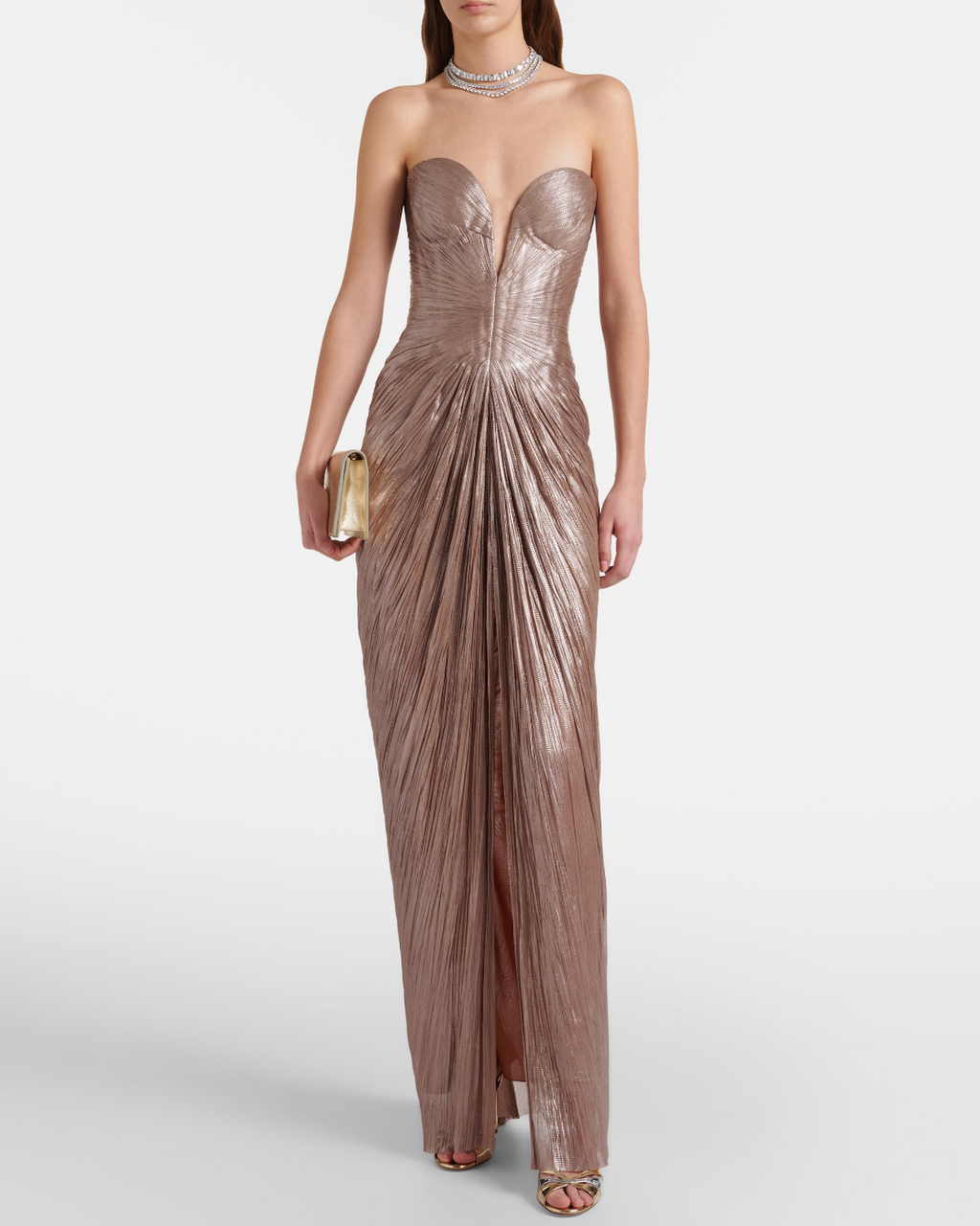Alessandra Dress Champagne Gold