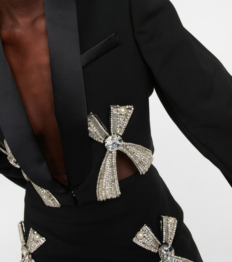 Crystal Bow Blazer & Skirt