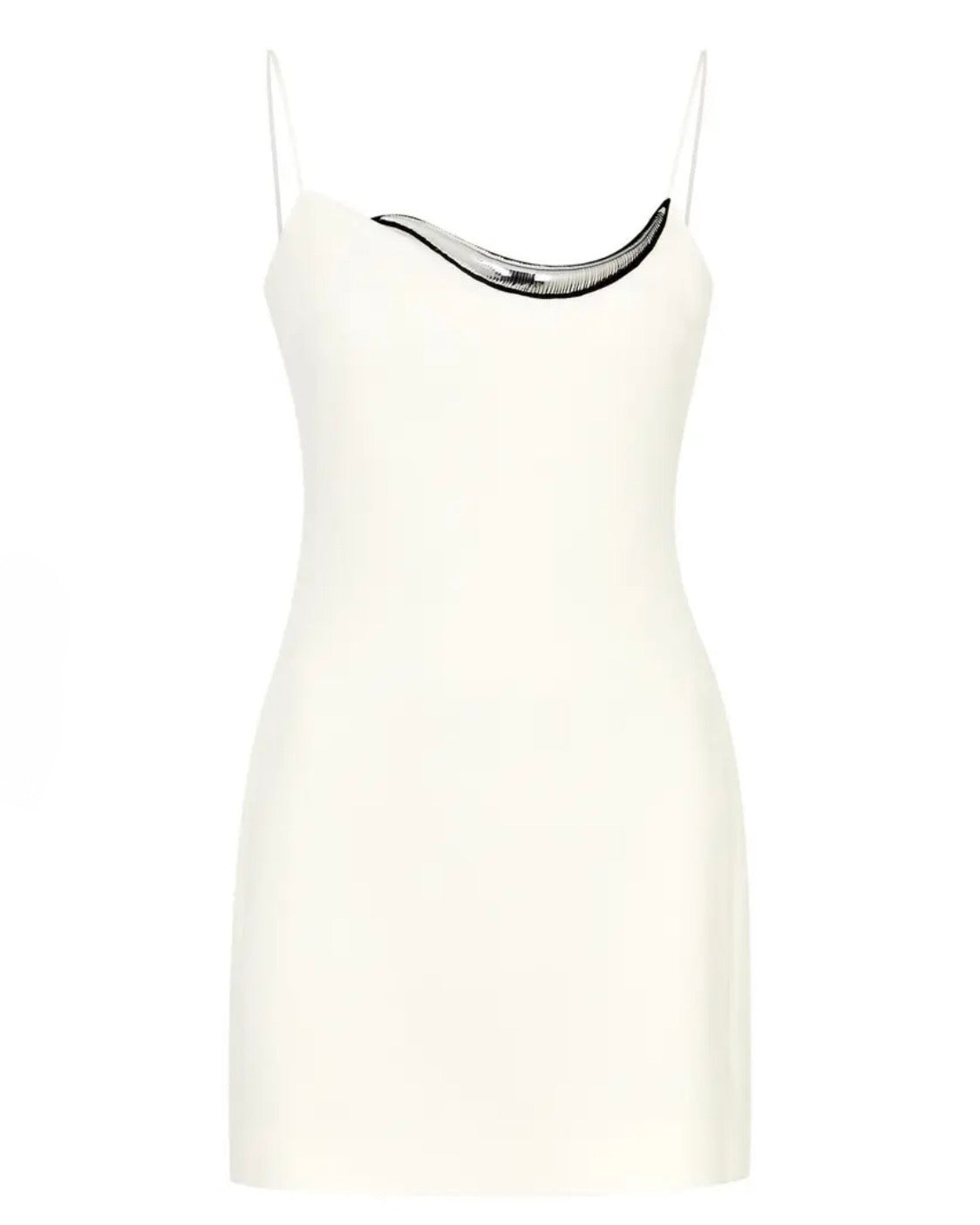 Metal Collar Mini Dress