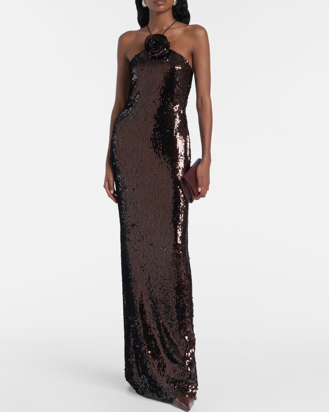 Floral-appliqué Dress