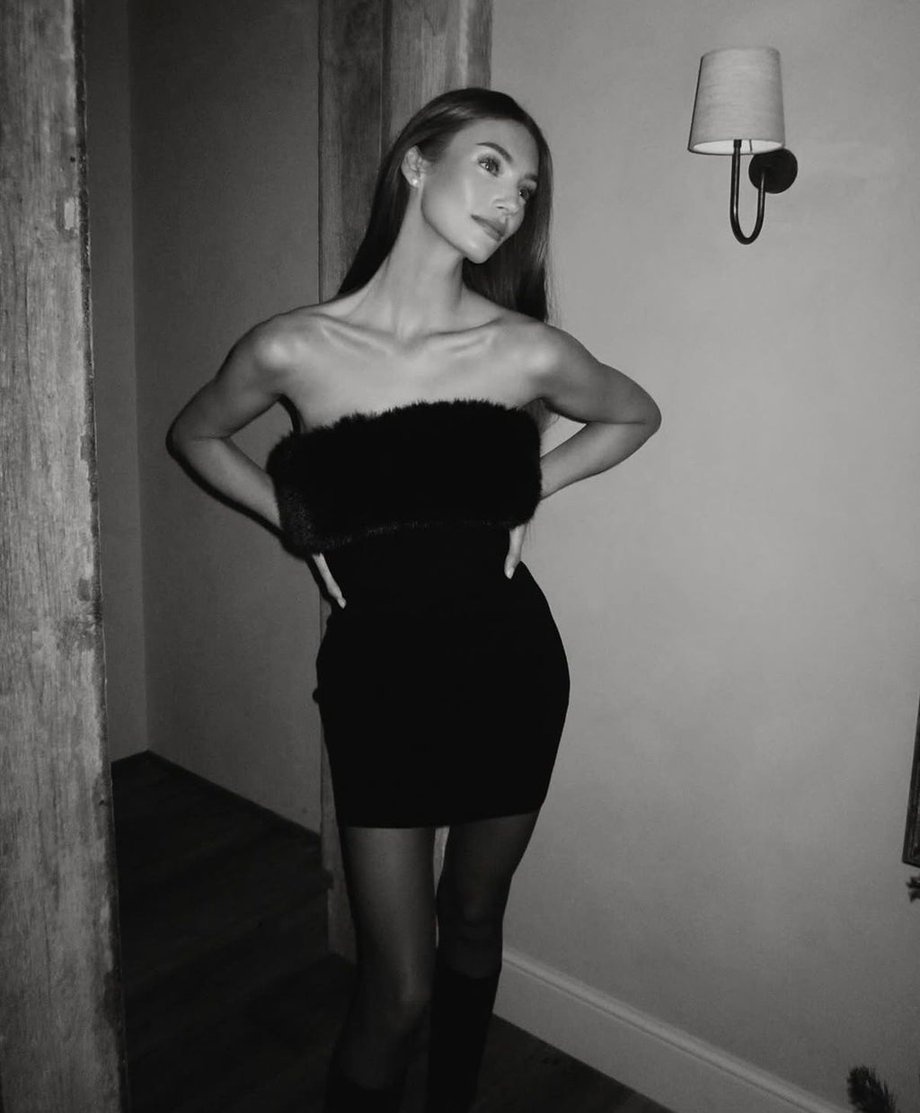 Faux Fur Dress