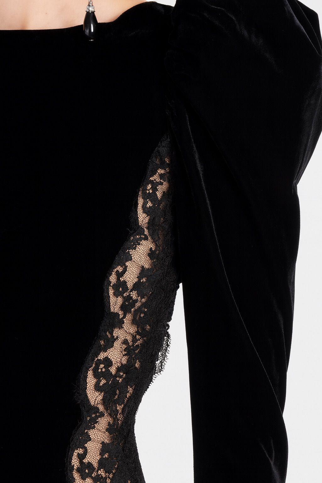 Velvet Lace Mini Dress