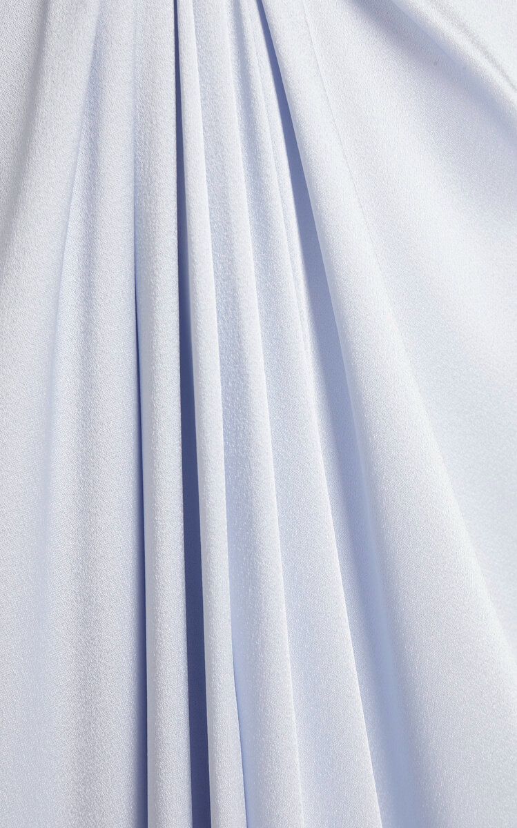 Draped Plunge Dress Clear Blue