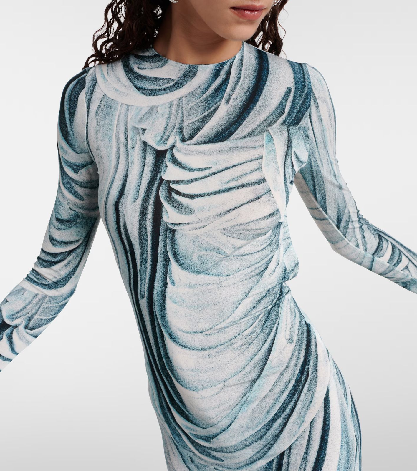 Drappe Bleu Dress