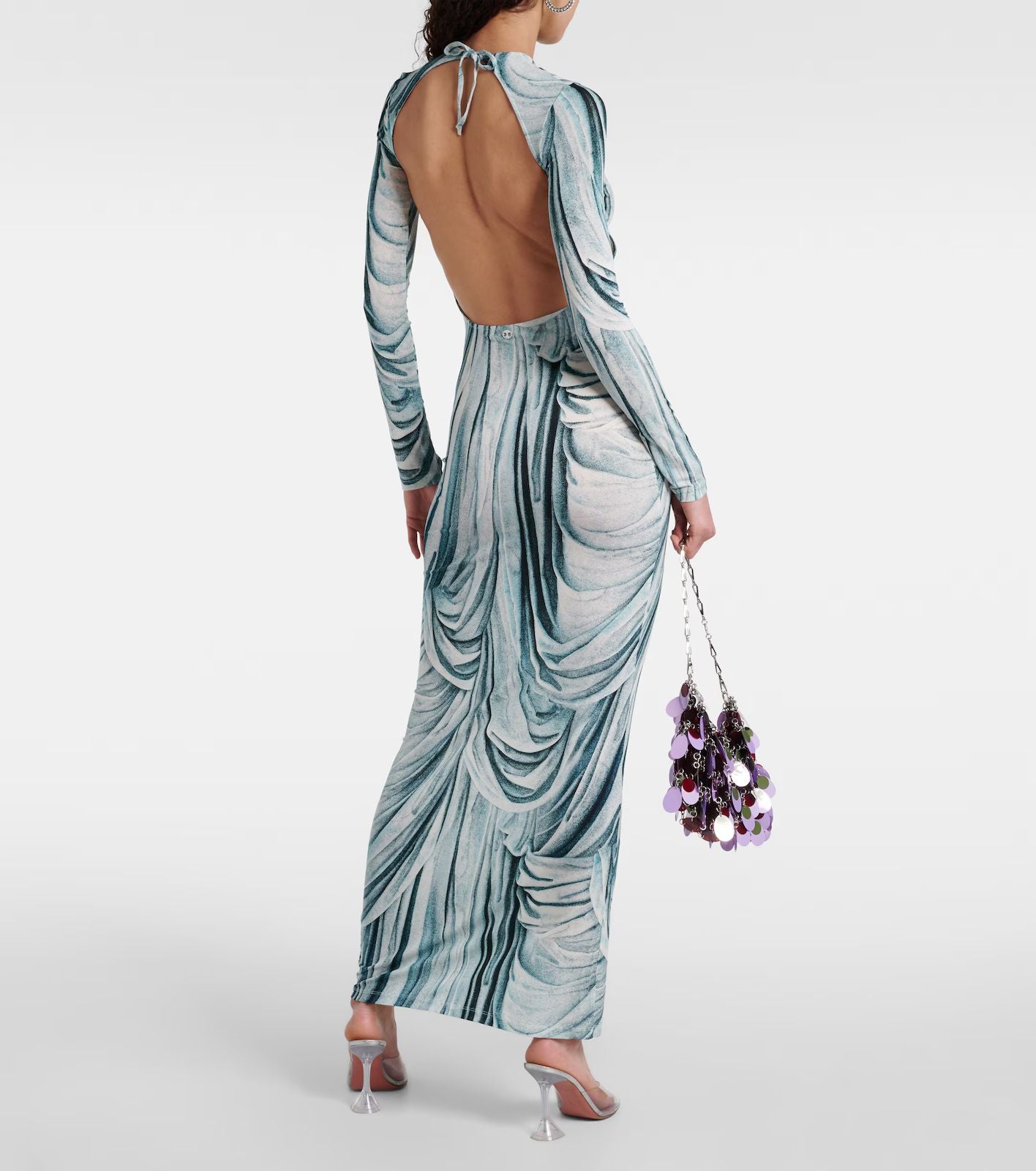 Drappe Bleu Dress