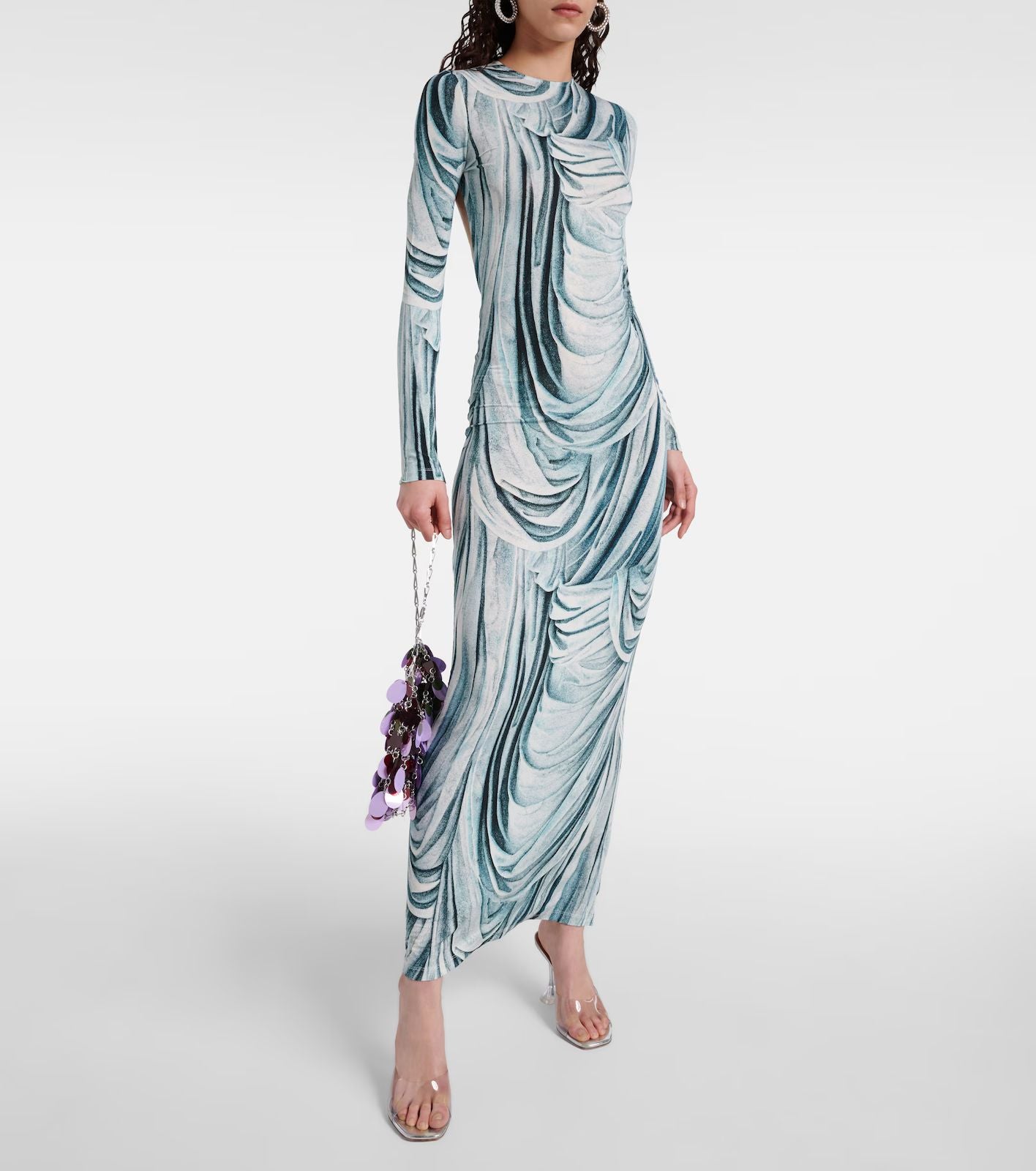 Drappe Bleu Dress