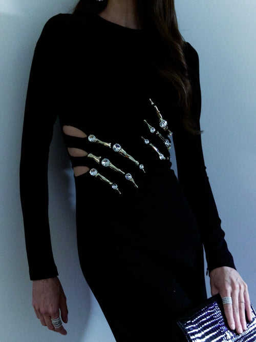 Crystal Cutout Dress