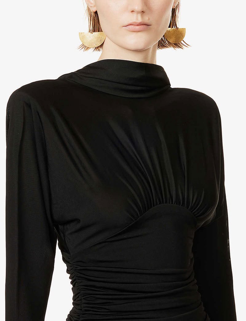 Noire Draped Dress