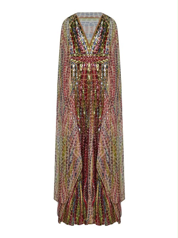 Sequined Caped Dress