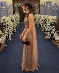 Sequined Caped Dress