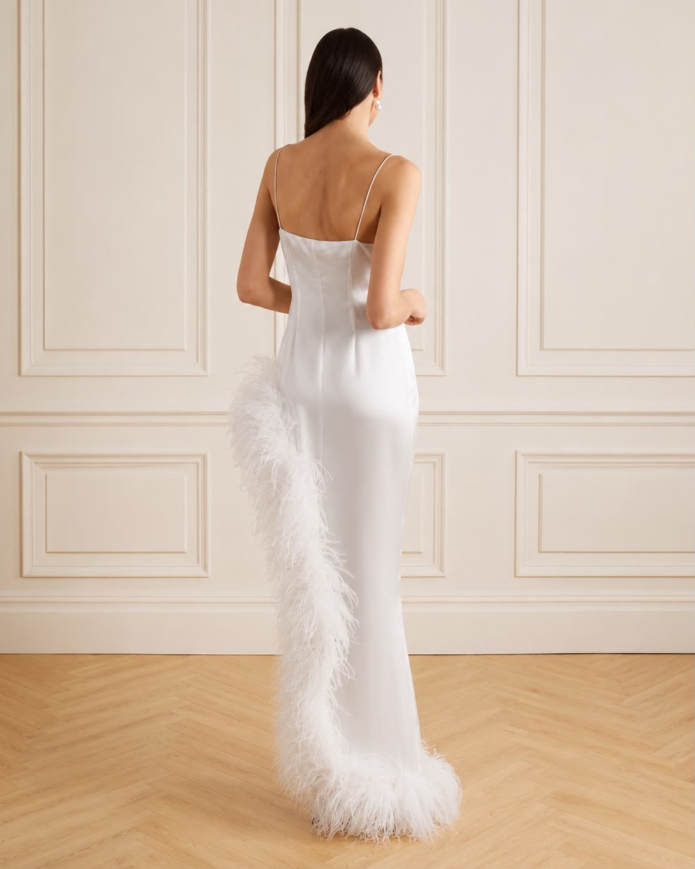 Ivory Plume Dress