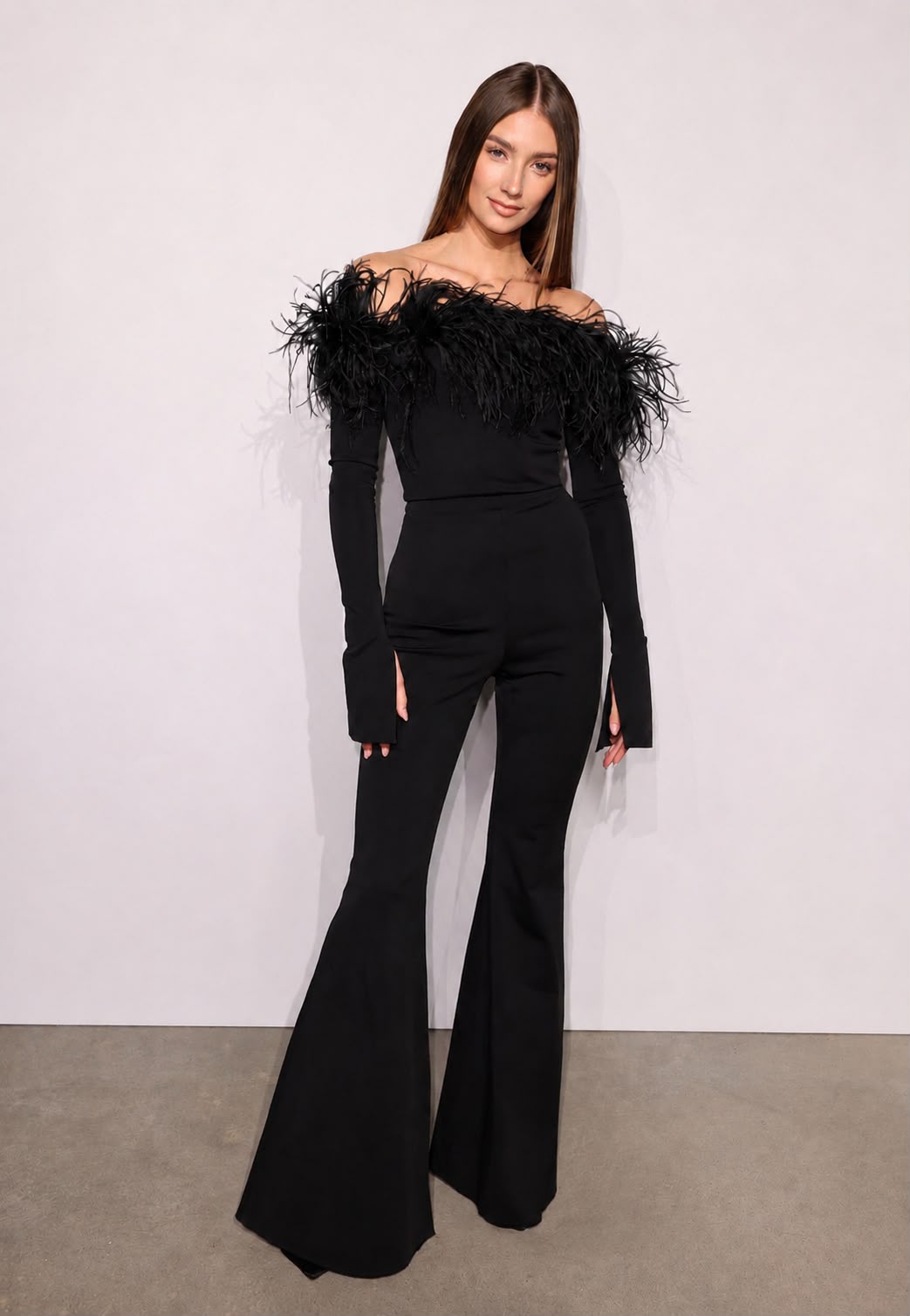 Noir Plume Jumpsuit