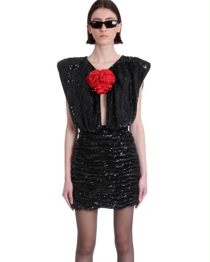 Rosette Noir Dress