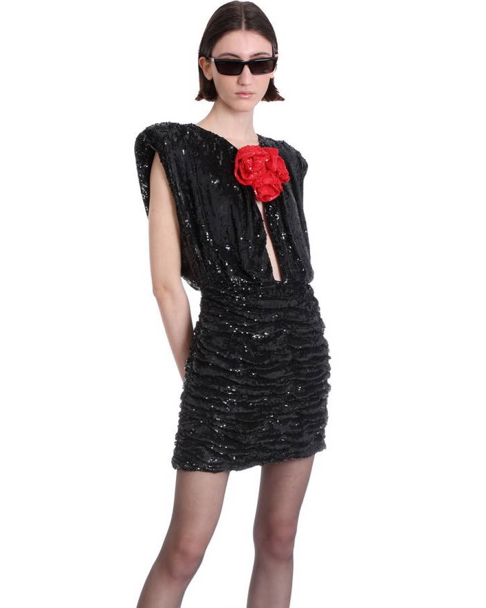 Rosette Noir Dress