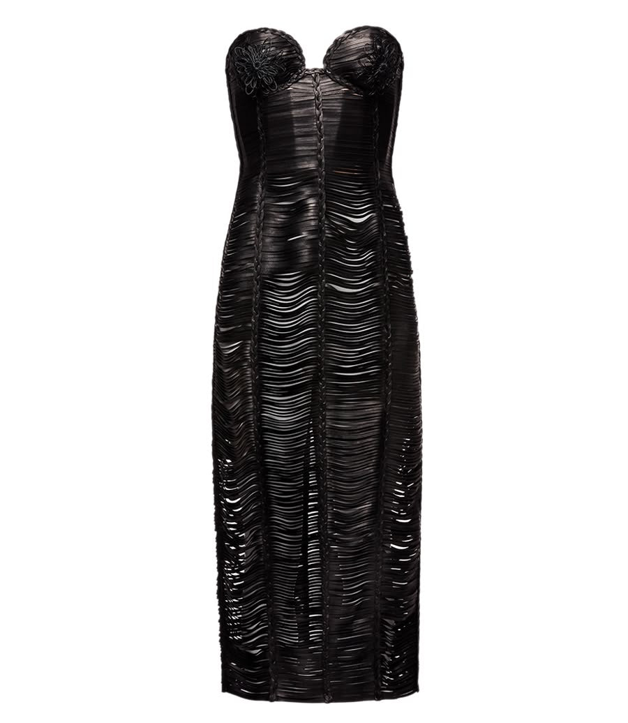 Noir Leather Corset Dress